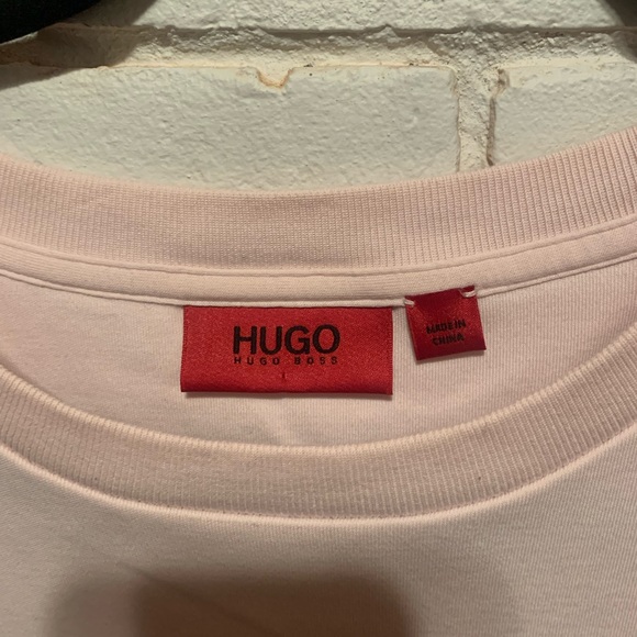 HUGO BOSS Baby Pink Reverse Hugo shirt XXL - Picture 5 of 9